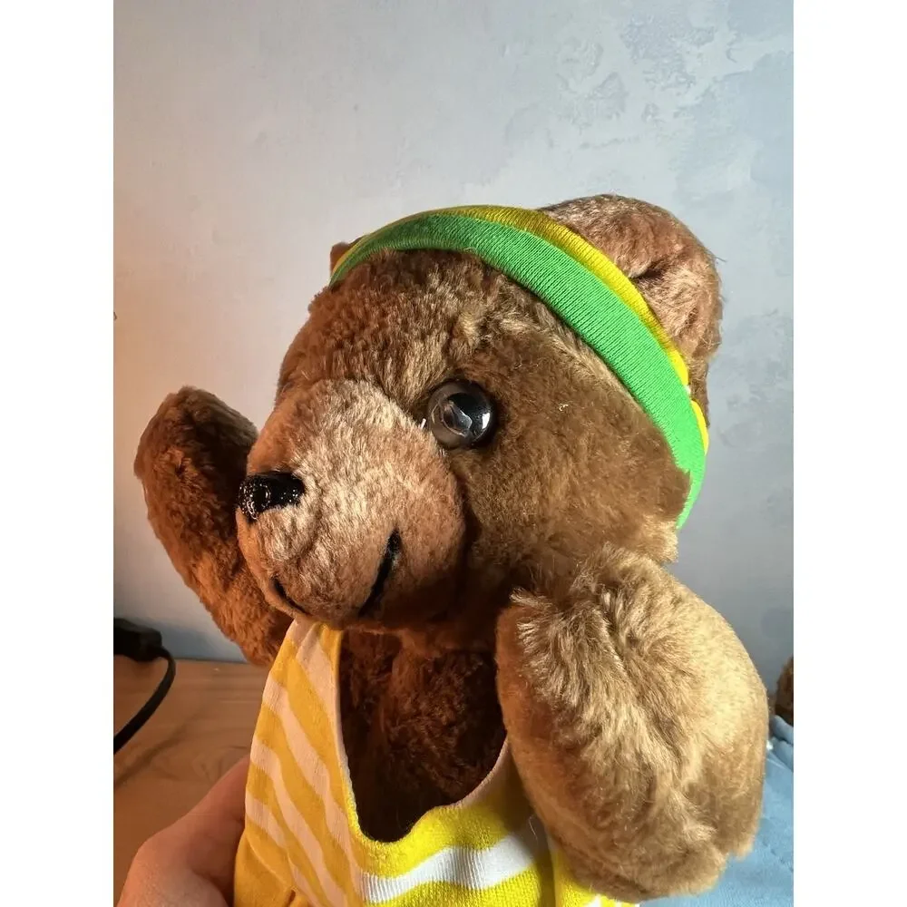 Two Teddy Bears Vintage 80s Workout Aerobic Clothes 11”